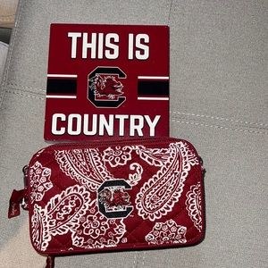 Gamecock sign and clutch Vera Bradley purse